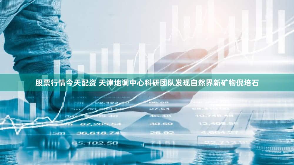 股票行情今天配资 天津地调中心科研团队发现自然界新矿物倪培石