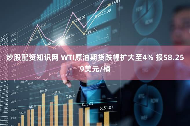 炒股配资知识网 WTI原油期货跌幅扩大至4% 报58.259美元/桶