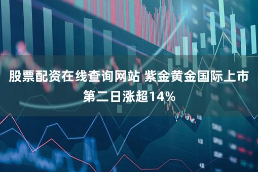 股票配资在线查询网站 紫金黄金国际上市第二日涨超14%